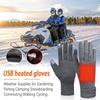 Motorcycle Heating Gloves 3-level USB Heated Gloves Camping Hand Warmers For Daily Commuting Fishing Hiking Walking Skiing
