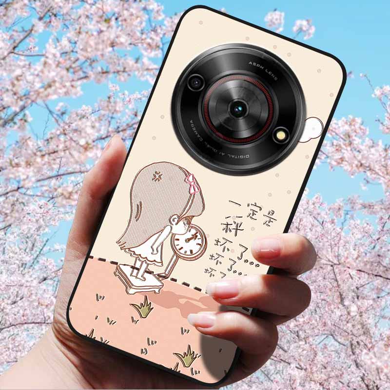 For ZTE Blade A75 5G 6.6" Cases 3D Relief Flower Soft Silicone Luxury Cover for ZTE Blade A75 5G 3D Phone Cases ZTE Blade Z2357N