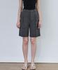 MALOUPE 2211 Single-Pleat Half Pants (Dark Gray)