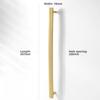 Modern Minimalist Kitchen Cupboard Handles Solid Zinc Alloy Vintage Wardrobe Door Pulls Brushed Brass Finish Furniture Hardware
