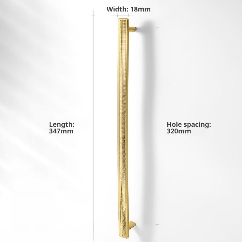 Modern Minimalist Kitchen Cupboard Handles Solid Zinc Alloy Vintage Wardrobe Door Pulls Brushed Brass Finish Furniture Hardware