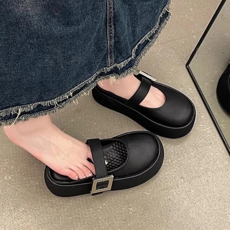 Round Toe Shoes for Women Height Slides Cheap Liquidation Casual Sandals Unique Vip Slip-resistant Top Designs 39 Woman Slippers