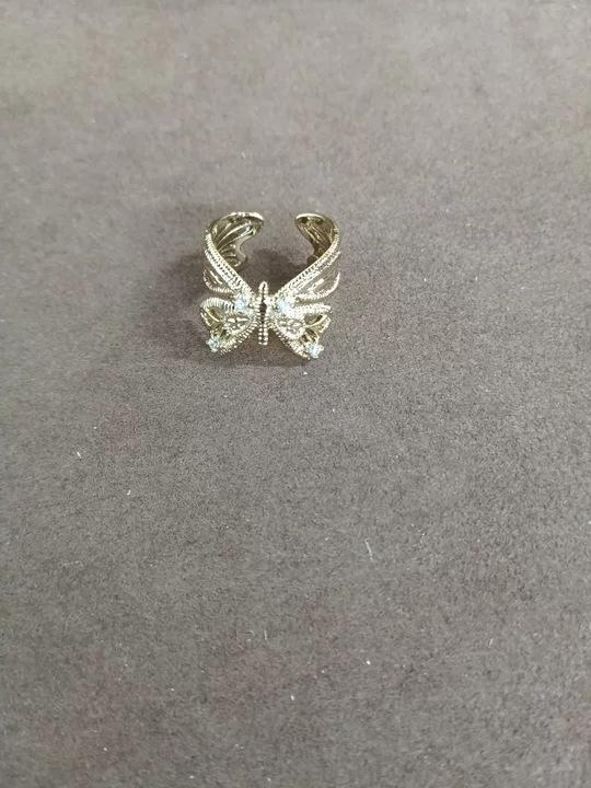 Retro light luxury butterfly full diamond open ring niche design sense stacking wearing iris hollow ring high sense jewelry