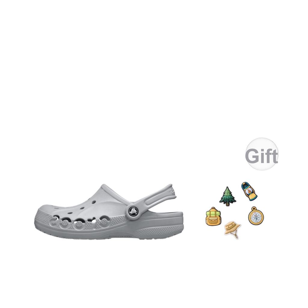 Crocs נעלי סניקרס יוניסקס בצבע אפור בהיר דגם Baya Clog 10126-007