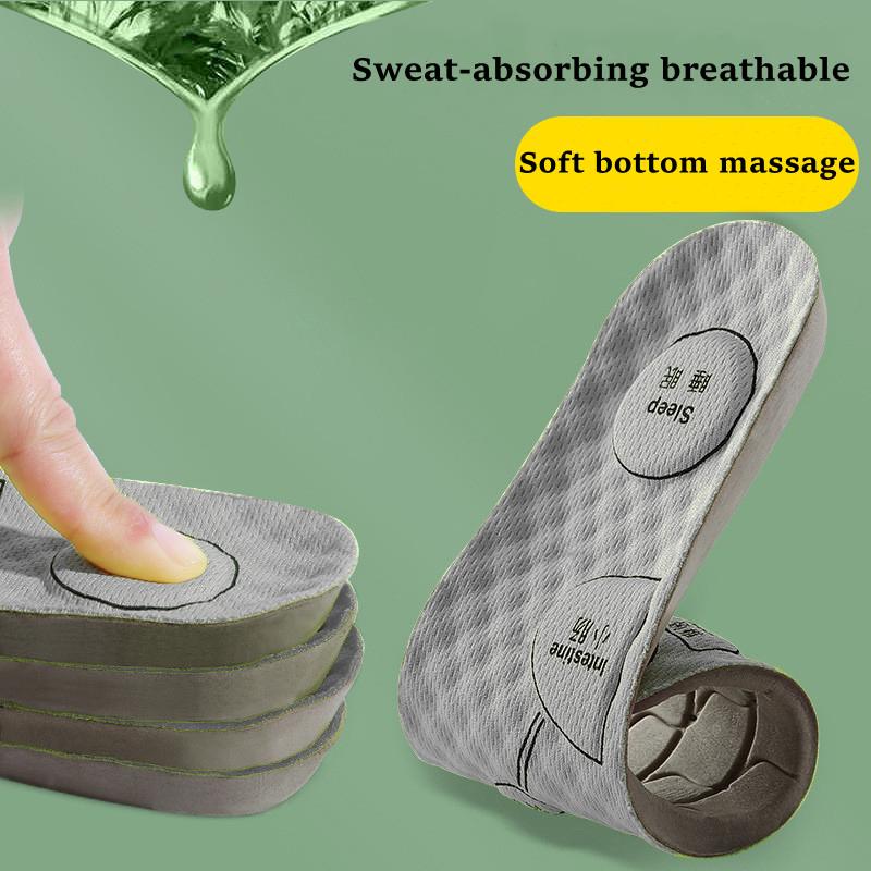 Fuß Akupressur Einlegesohle Herren Damen Weich Atmungsaktiv Sport Dämpfung Einlagen Schweißabsorbierend Deodorant Orthopädische Schuhsohle