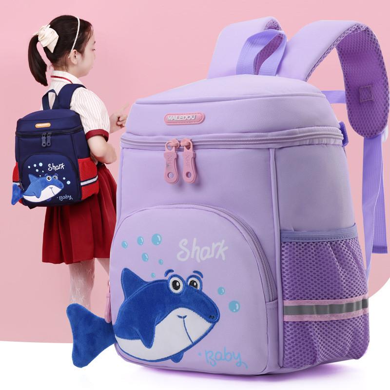 Adorable Shark Backpack For Kids Lightweight Stylish Water Bucket Design For School