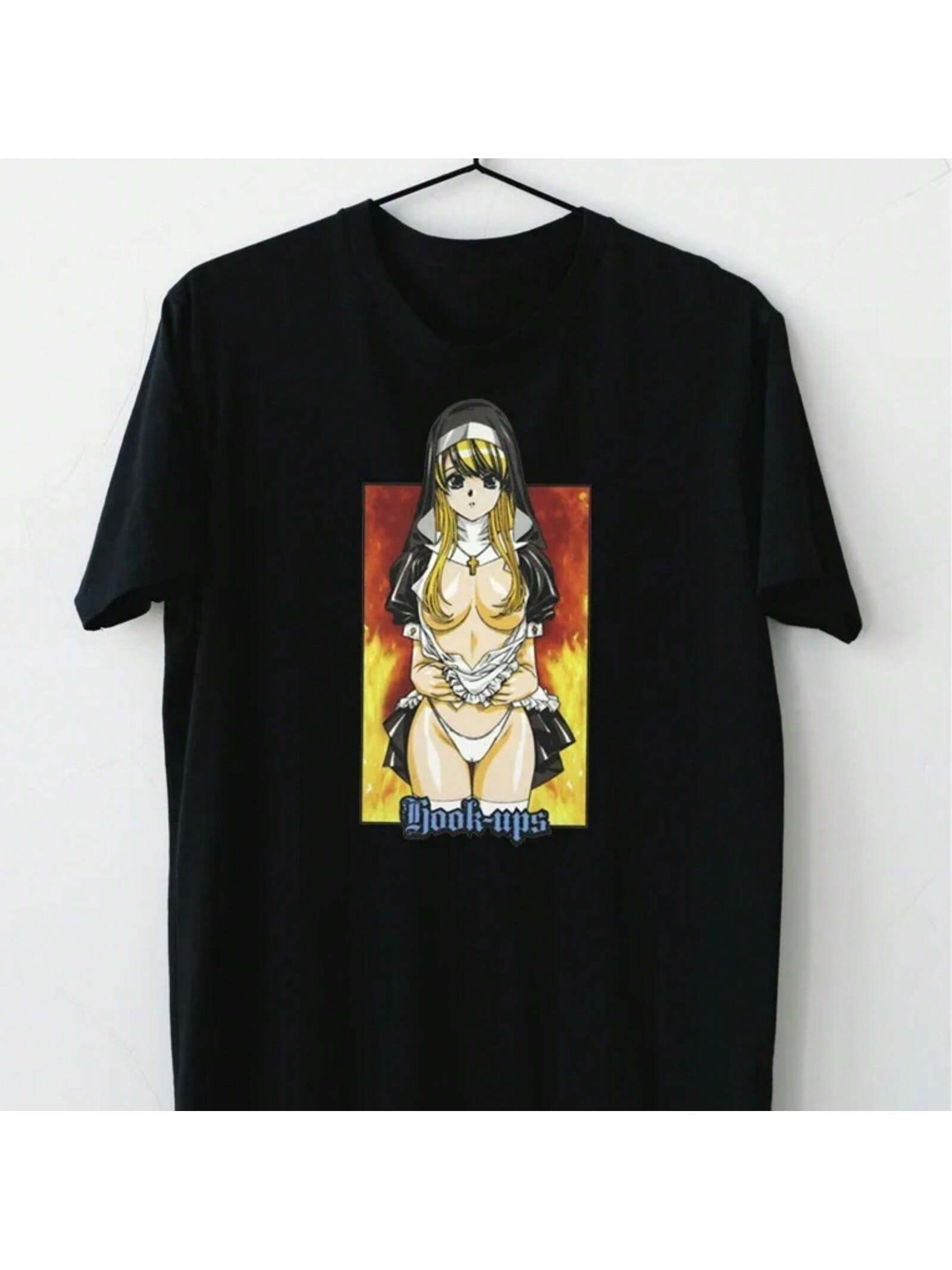 Hookups Skateboard Sexy Anime Nun Girl T-Shirt S-3XL S разноцветный
