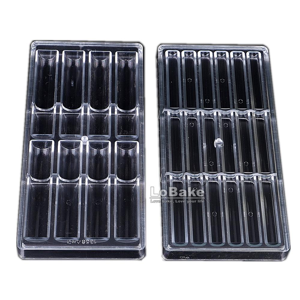 

2 designs long sticks polycarbonate PC clear plastic chocolate mold candy ice cube mould sugarcraft moldes DIY bakery tools
