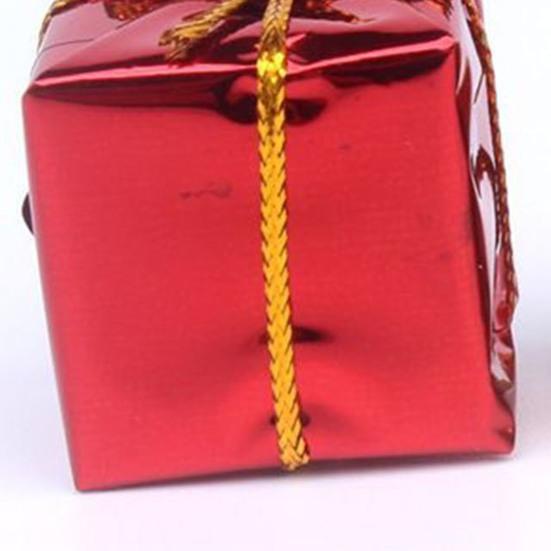 12 Pcs Christmas Shiny Mini Boxes Ornaments Miniature Gift Box Hanging Decorations for Christmas Birthday Wedding Holiday Party Favors