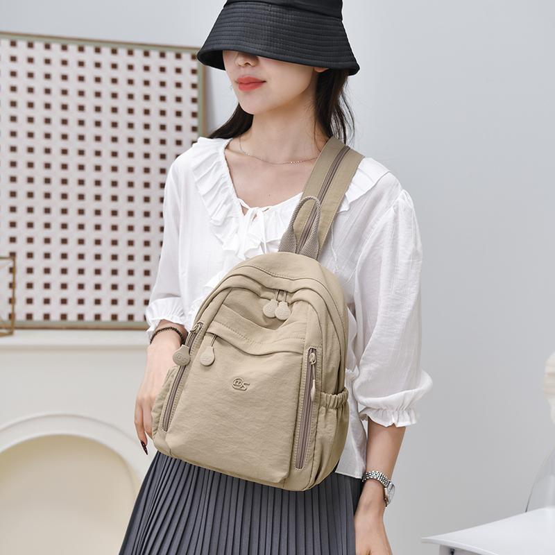 Women's Small Nylon Backpack Lightweight Waterproof Daypack with Front Pocket for Travel Daily Use