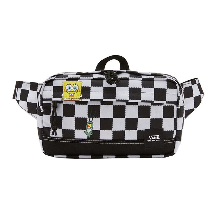 

Vans X SpongeBob Classic Black And White Checkerboard Nylon Chest Bag Unisex bags VN0A4RWYQ7Y Black White