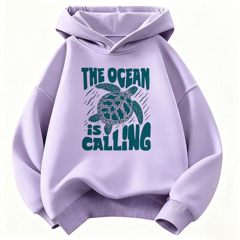 Fashion Sea Turtle Girls Hooded Kids Design Children's Sweatshirt Cute Hoody for Boys Girls Casual Hoodies for Spring