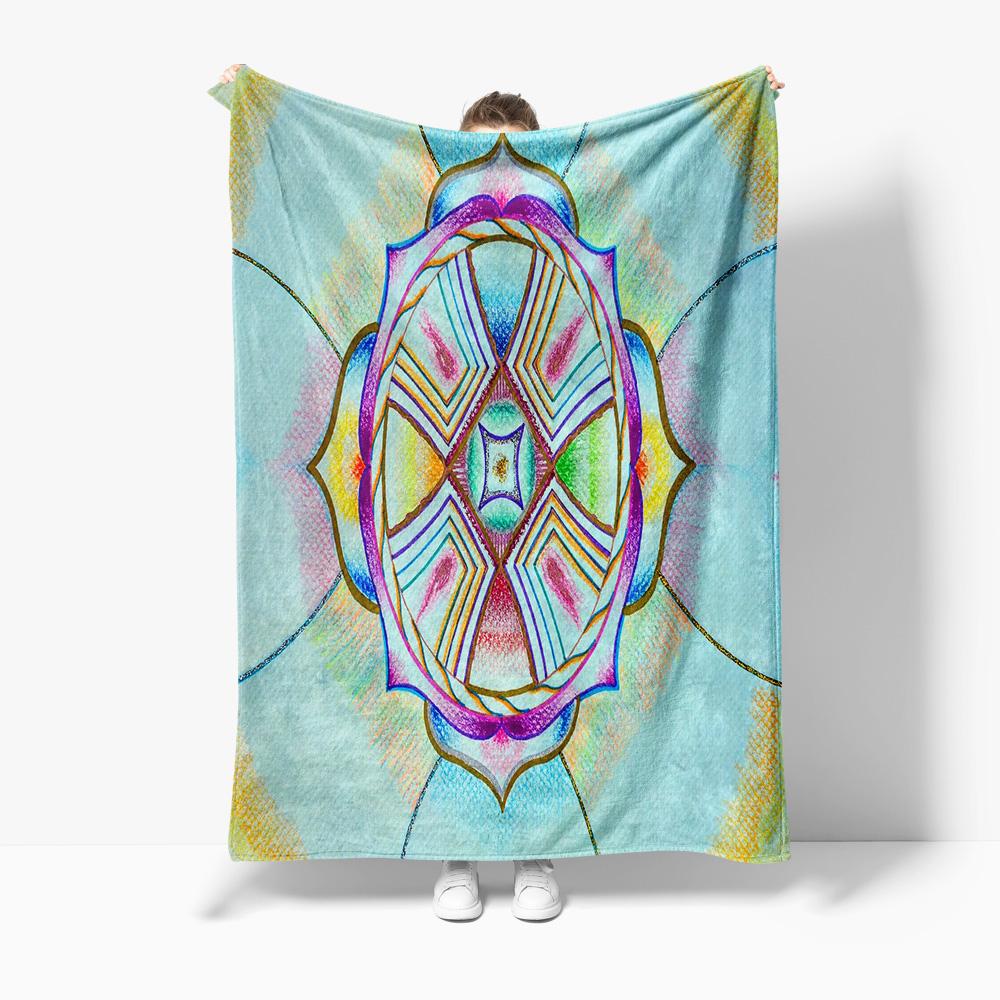 

Colorful Geometric Print Throw Blanket Soft Fleece Blanket for Sofa Bed Decorative Throw Blanket Gift 130x150cm51x59in