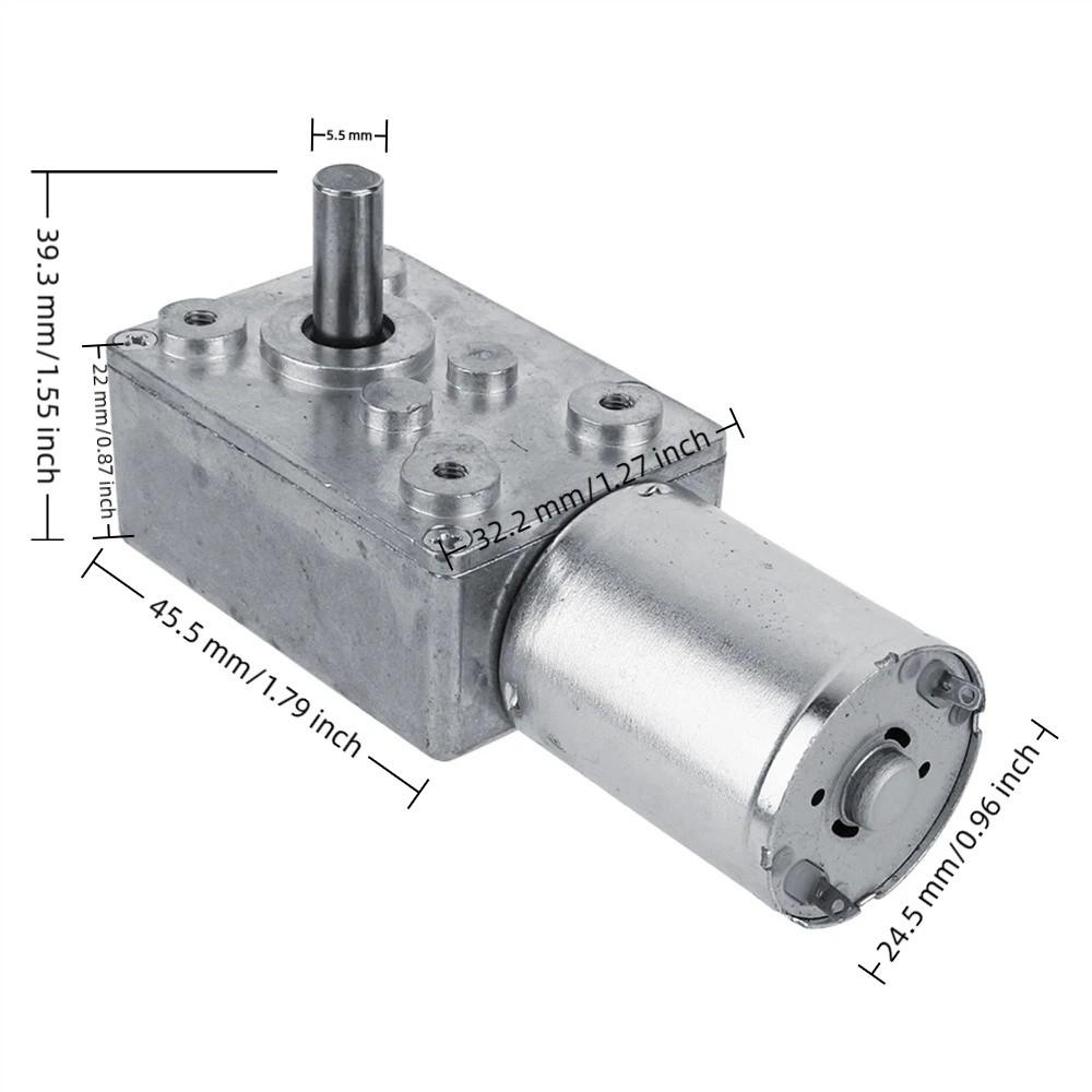 DC 12V Worm Gear Motor Double Shaft Geared Motor Universal Self Locking Motor Industrial Machinery