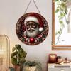 Black Santa Claus Wooden Door Hanging Christmas Decoration
