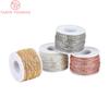 (4295)2Meter width:1.5MM 2MM 24K Champagne Gold Color Brass Flat Oval Chains Necklace Chains High Quality Jewelry Accessories