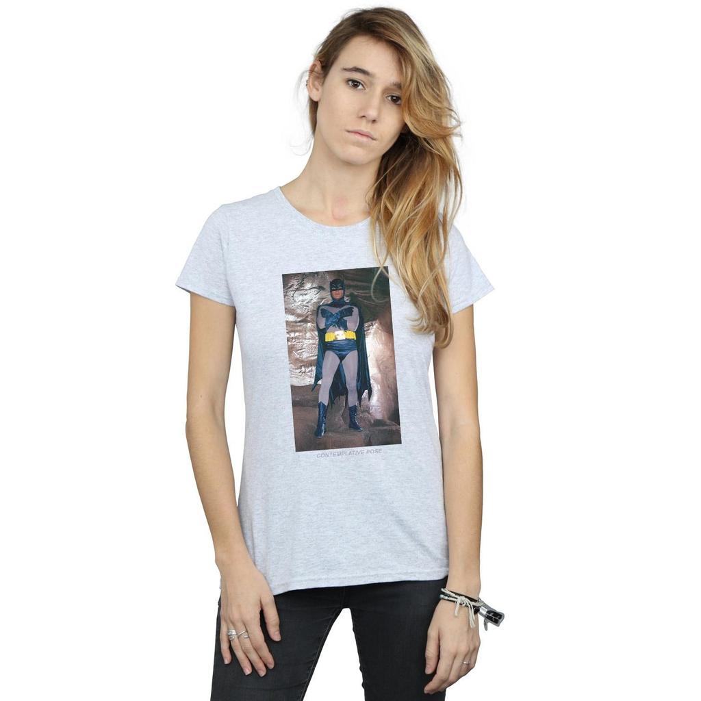 DC Comics Womens/Ladies Batman TV Series Contemplative Pose Cotton T-Shirt