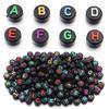 100pcs 10mm English Alphabet Acrylic Beads Flat Round Mixed Letter Spacer Beads For Diy Jewelry Making Bracelet Necklace Decor