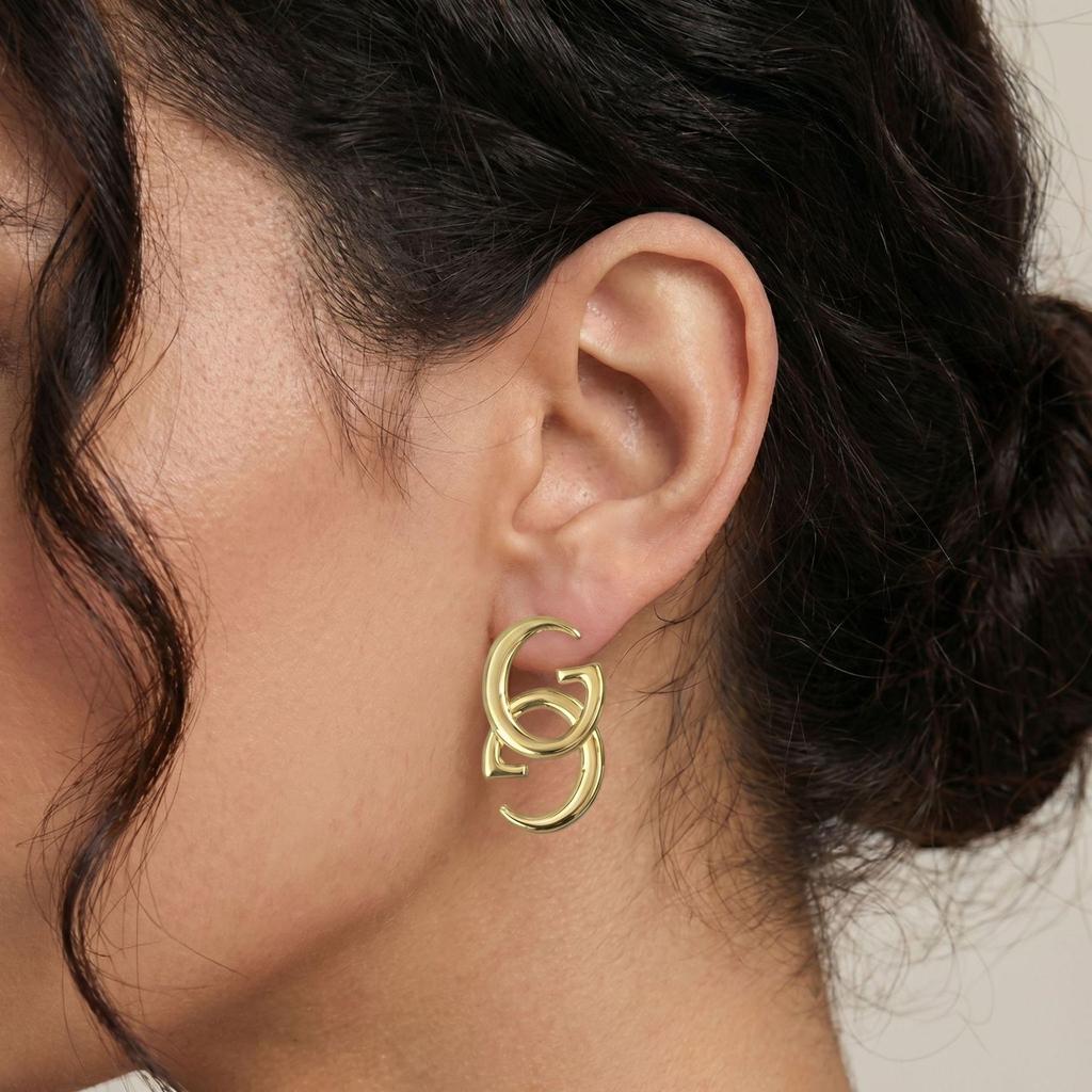 European & American Stylish Irregular Flower Stud Earrings for Women's Elegant Personality