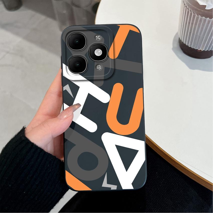 For itel A90 A50C A80 P60 S25 Ultra Power 70 Phone Cover Pretty Flower Pattern Smooth Liquid Silicone Screen Protector Shockproof Case For itel Casing