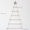 Wooden Hanging Ornaments with Star and Rope  Decoration for Wall Christmas Tree