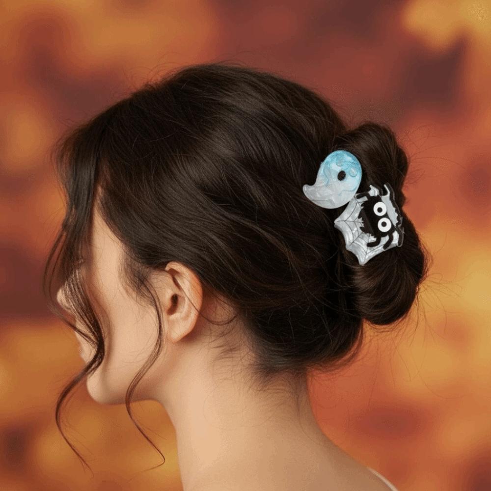 Lightweight Mini Shark Clip Acrylic Acrylic Ghost Hairpin Halloween Hair Claw Costume Night