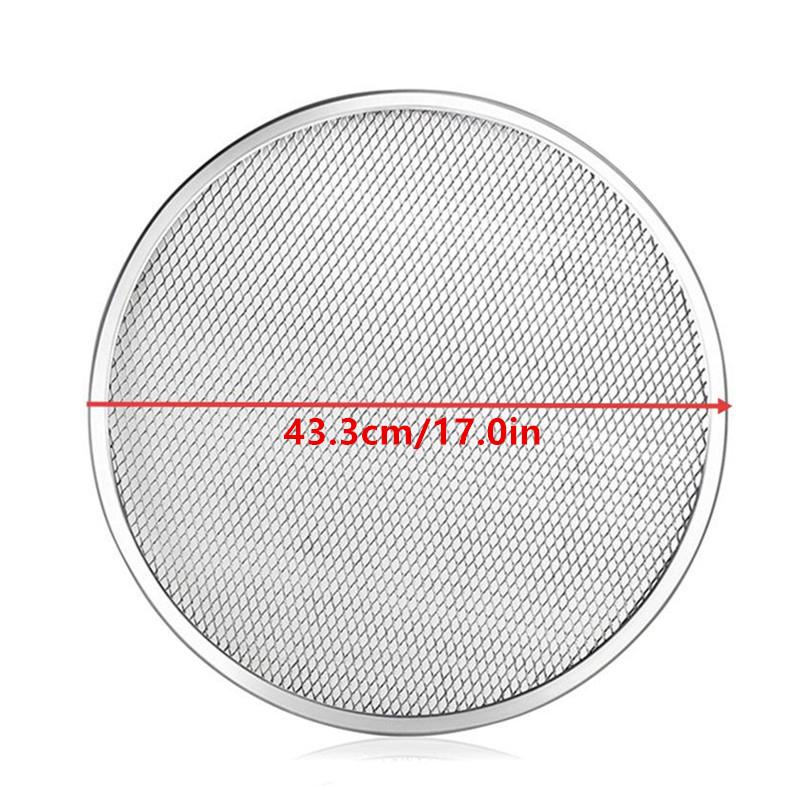 Ekran do pizzy 6-20 cali, forma metalowa, siatka metalowa, nieprzywierająca blacha do pieczenia, nowa, bezszwowa, stop aluminium, siatka metalowa, naczynia do pieczenia, narzędzia kuchenne do pizzy