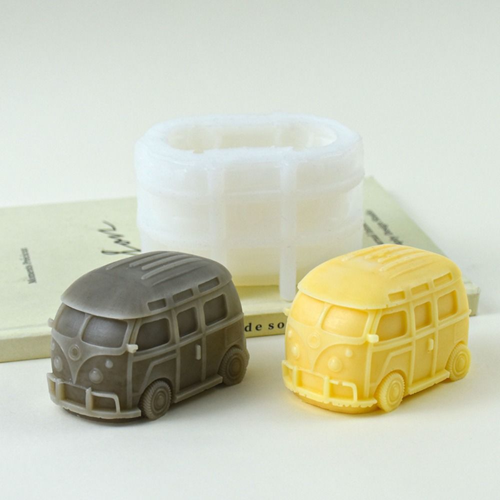 

3D Bus Shape Candle Mold Soap Mold Pouring Mould DIY Plaster Mold Home Decor