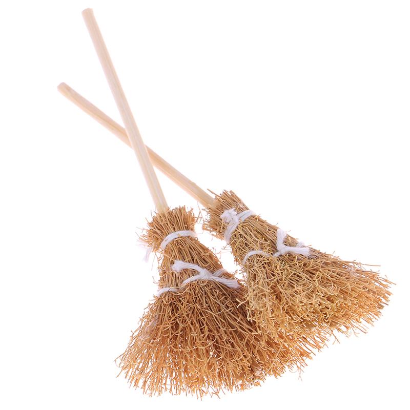 

1/12 Dollhouse Furniture Miniature Broom Kitchen Yard Accessory Pretend Play Toy