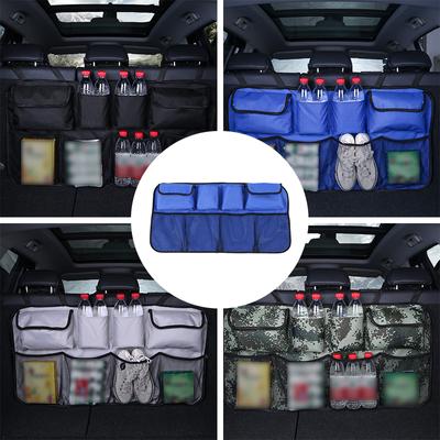 Large Capacity Car Trunk Organizer Adjustable Buckle Backseat Hanging Storage Bag Foldable Pocket Universal SUV Car