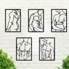 Modern Metal Wall Art Abstract Design for Bedroom Bathroom Living Room Festival Statue Decor Wall Sculptures Home Aesthetics Decorative Plaque