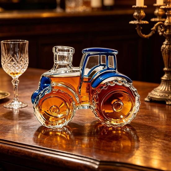 Butelka Whiskey w Kształcie Traktora, Pojemnik na Whiskey w Kształcie Pojazdu, Dekoracyjny Karafka do Wina Kieliszek Liquory do Domu Kuchni Baru
