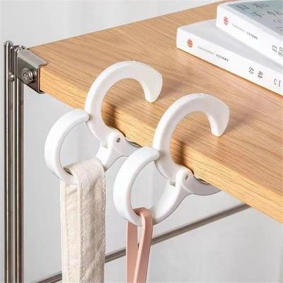 Ring Buckle Railing Abs Home Hook Hanger Coat Hat Tie Hanging Storage Organizer Hook S-shaped Plastic Snap Ring