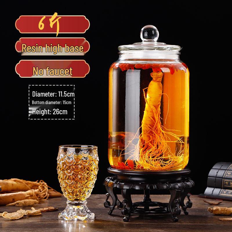 Glas-Infusionsbehälter mit Zapfhahn: 10-20 Jin Versiegelte Enzym- und Kimchi-Weinlagerung
