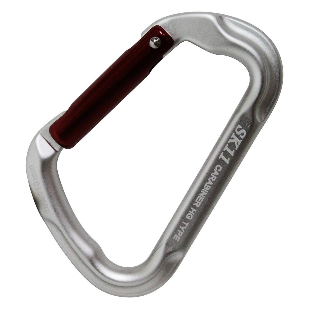 SK11 Aluminum 10 x Carabiner, HG, Silver, 110mm, SAC-HG