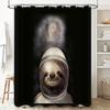 Space Cat Astronaut Shower Curtain Galaxy Kitten Bathroom Decor Cosmic Pet Lover Gift Modern Home Decor