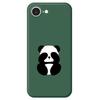For iPhone 16e Case Blindfolded Panda Pattern Printing Straight Edge TPU Phone Back Cover