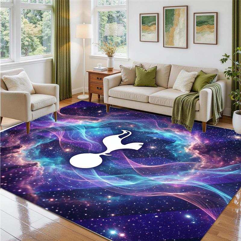 Tottenham Hotspur Design Crystal Velvet Rug Soft Decorative Mat for Bedroom Entrance
