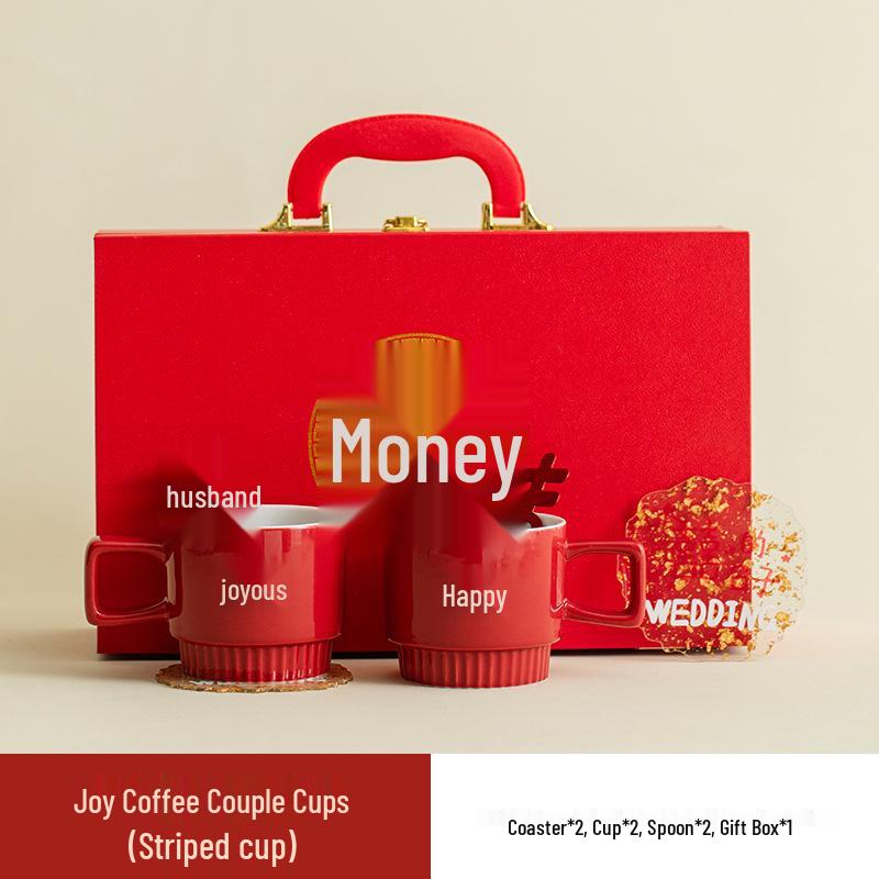 Newlywed Honeymoon Gift: Practical Wedding Coffee Cup Set & Ornament for Bride, Best Friend, or Engagement