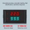 LED Digital Voltage and Current Indicator, Accurate for 50-500V/0-100A, Suitable for Industrial & Household Applications
