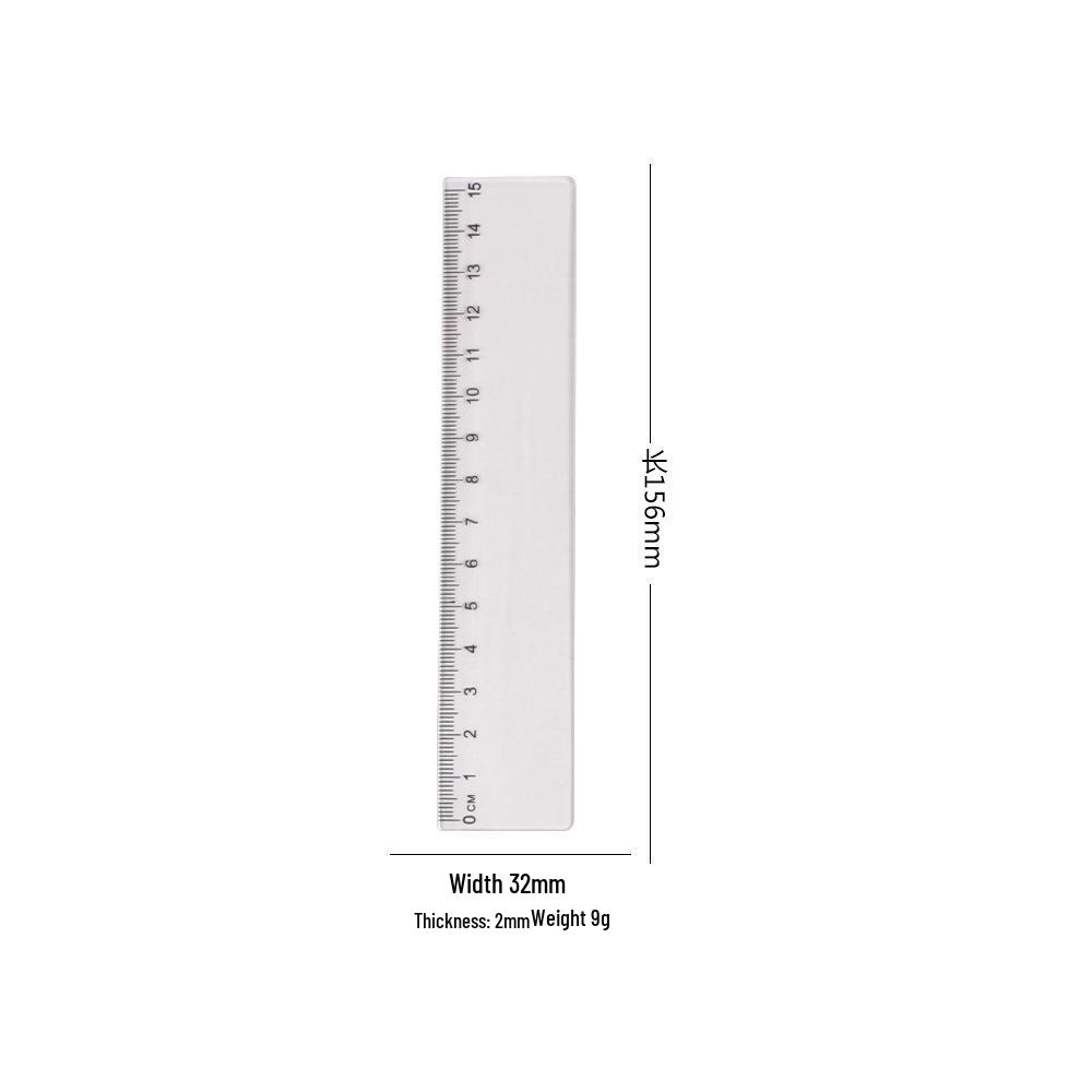 15cm Thickened Single-Sided I-Shaped Ruler for Students, Precise Measurement Tool
