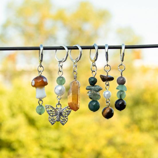 6 ks/sada Dámské sponky do vlasů Sada Houby Motýli Korálky Střapec Přívěsek Vlasové sponky Dekorativní vlasové doplňky