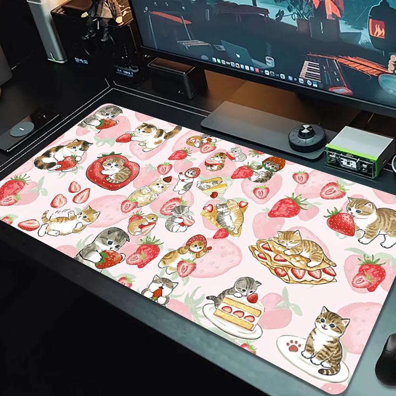 Mofusand Mauspads Großes Gaming Tischkissen Rutschfestes Laptop Tablet Großes Mauspads XXL Matte Mini PC Spielmatte Mit Verriegeltem Rand_xia