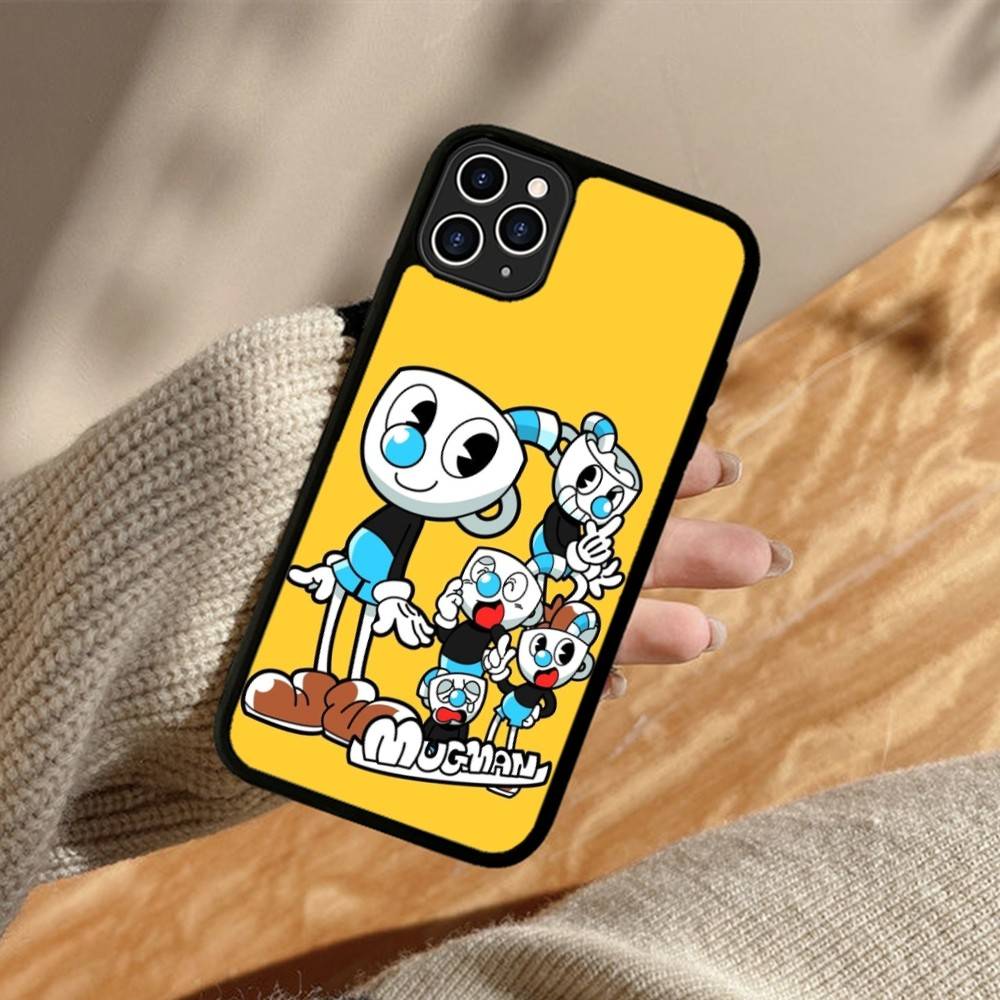 Cute Cuphead Phone Case For IPhone 17 16 Pro Max 11 12 13 14 15 Hard PC+TPU Bracket Back Cover