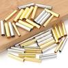 50-100 Stück 4/6mm Goldfarbe Kupfer Hohlrohr Zylinderverbinder Gerade Perle Lederband Für Schmuckherstellung DIY Zubehör
