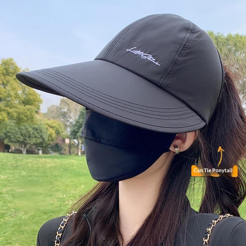 

2026 New Style Oversized Brim Sunscreen Hat For Women And Men Outdoor Baseball Cap Quick-Drying Duckbill Cap Open Top Sun Hat A