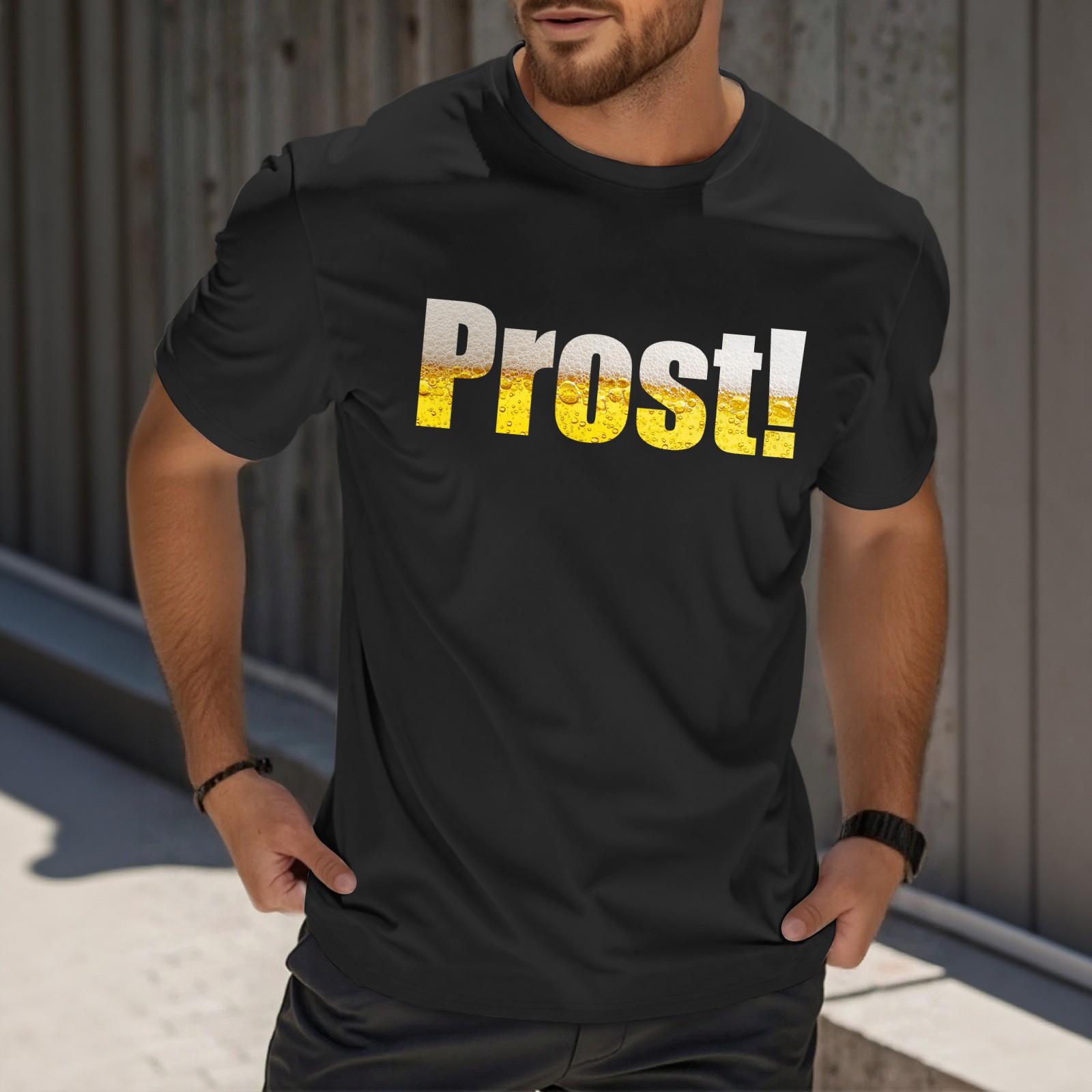 

Мужская повседневная футболка с круглым вырезом и короткими рукавами с принтом L