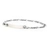 SEWNSWEN SILVER HAMMERED TAG CHAIN BRACELET