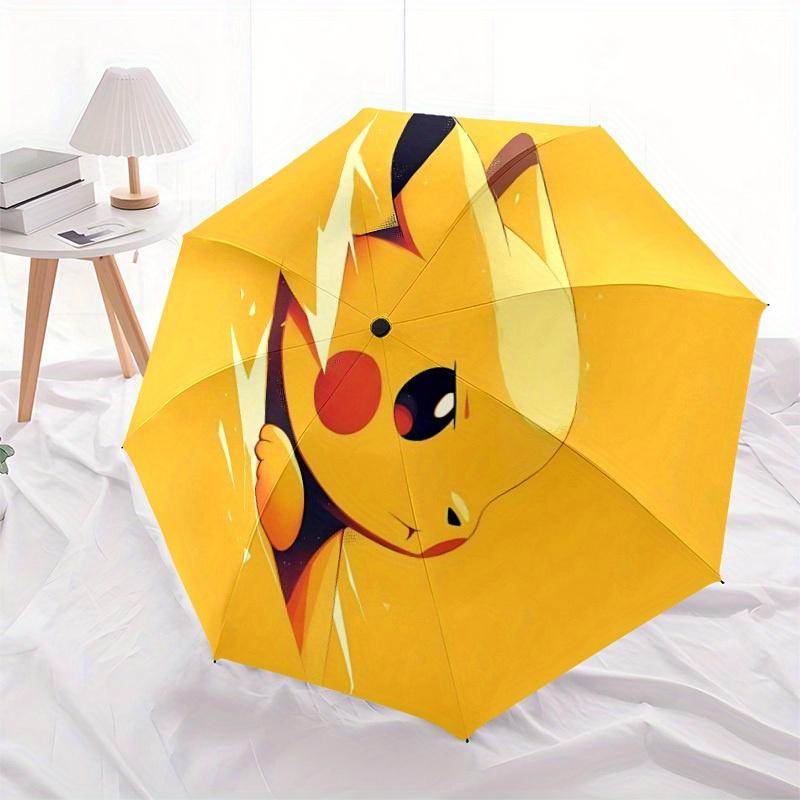 1pc Pikachu Automatic Open Umbrella - 8-Rib Compact Foldable Design, Durable Fabric for Casual & Fashion Use, 077