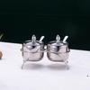 304 Stainless Steel Spice Jar Set - Korean Style Condiment Jars for Home, Cafeteria, Hotel